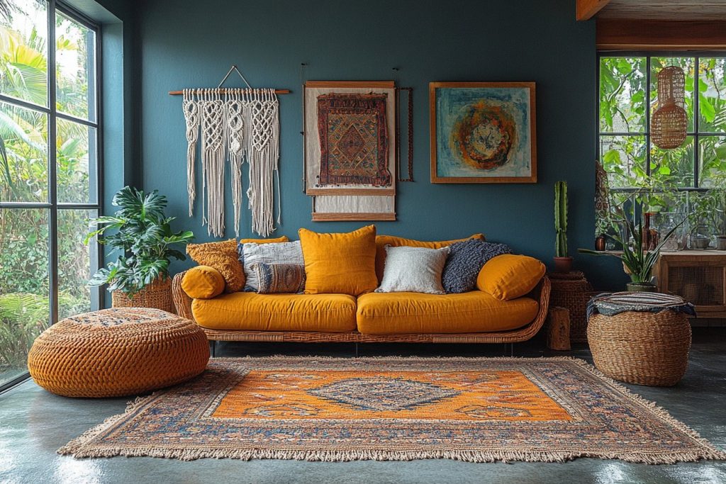 Les couleurs indispensables pour un salon bohème