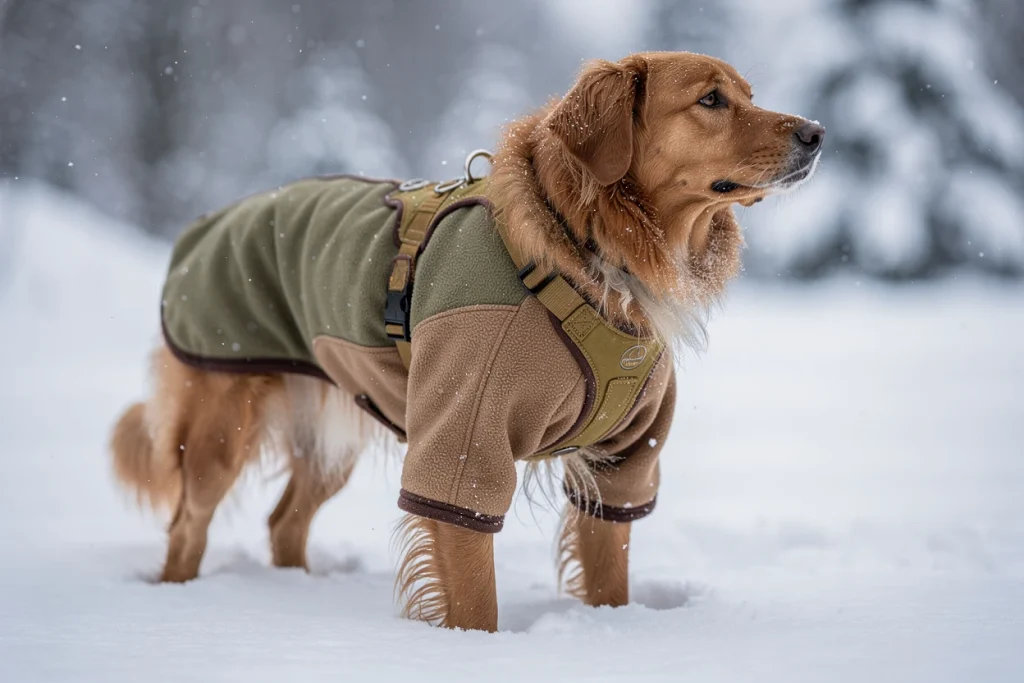 Manteau pour chien avec harnais intégré : allier confort et sécurité cet hiver