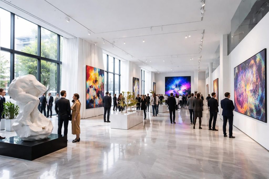 Galerie art contemporain entreprises avec Sotheby&rsquo;s, Christie&rsquo;s et Art Basel
