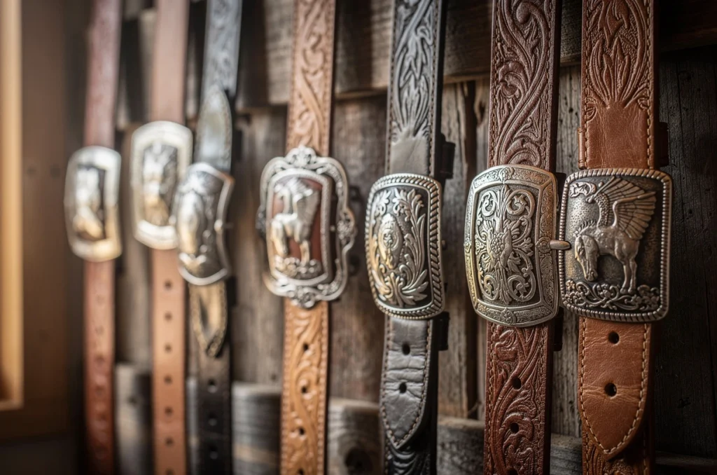 Créer un mur d’inspiration cowboy avec des ceintures western et boucles sculptées
