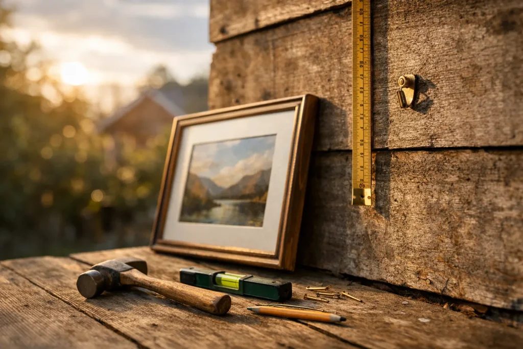 À quelle hauteur accrocher un tableau : le repère à respecter